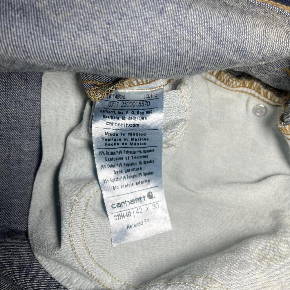 Carhartt Relaxed Fit Men's Jeans Waist 42, Length 30 work pants casual jeans - Picture 4 of 7
